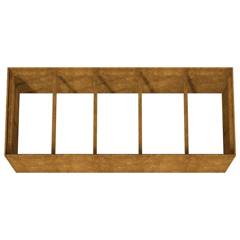 Plantenbak – Bloembak – Moestuinbak – Kweekbak – Bloempot – Verhoogd – Cortenstaal – 200x80x80 cm – Weerbestendig – Duurzaam