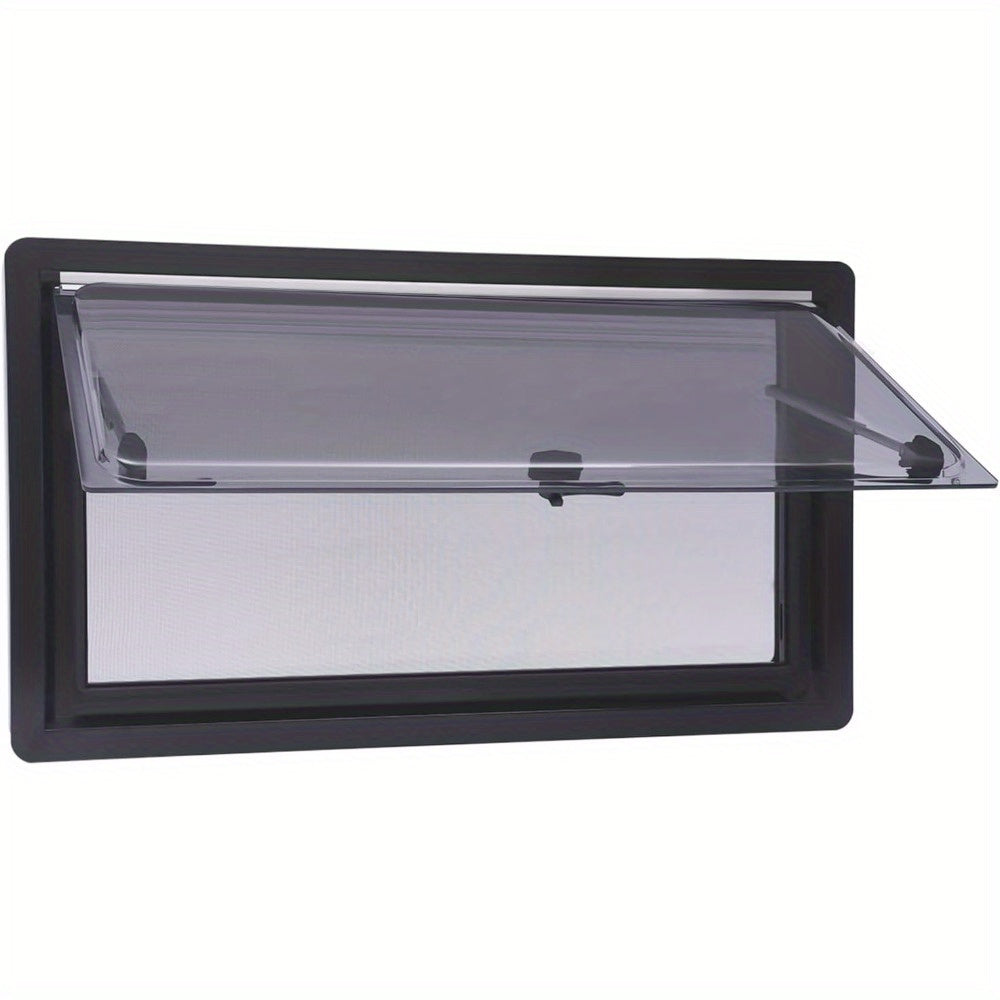 Camperraam – Uitzetraam – Caravanraam – Zijraam – Ventilatieraam – Aluminium Frame – Acrylglas – Handmatige Zwengelbediening – Nooduitgang – 92,5x53 cm