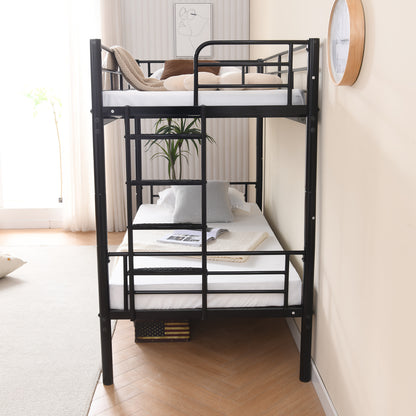 Stapelbed – Hoogslaper – Kinderbed – Tweekoonsbed – Etagenbed – Gedeeld Bed – Met Veiligheidsleuningen – Stevig Metalen Frame – 90x200 cm – Omschakelbaar tot 2 Eenpersoonsbedden