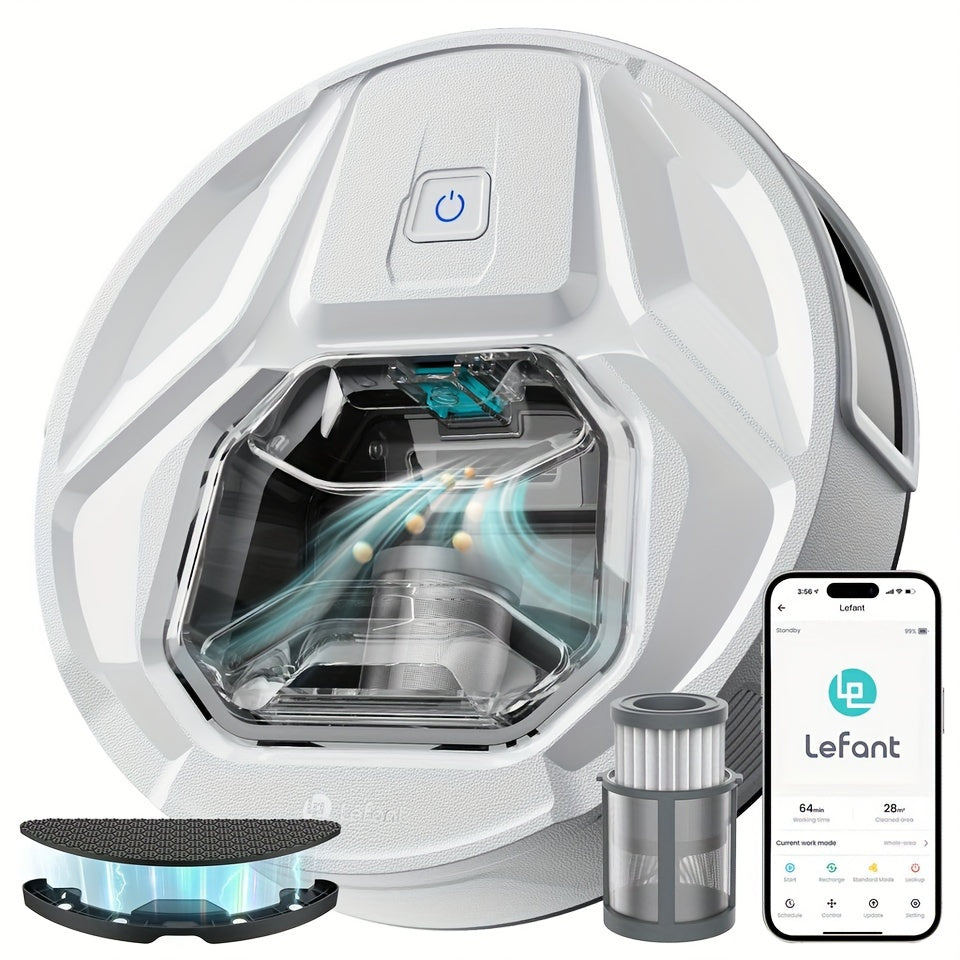 Robotstofzuiger – Robotstofzuiger Met Dweilfunctie – Slimme Stofzuiger – Automatische Zuiger – Wi-Fi Robotstofzuiger – Anti-Verstrengeling Borstels – 5000 mAh Batterij – 800 ml Stofreservoir