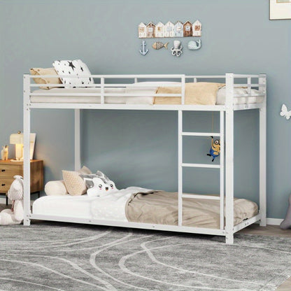 Metalen Stapelbed – Stapelbed – Bunk Bed – Metalen Bedden – 90x200 Cm – Stevig Metaal – Klassiek Wit