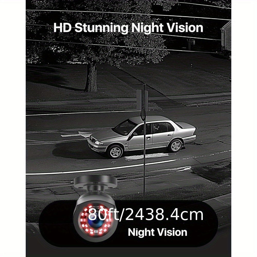 CCTV Beveiligingssysteem – Bewakingscamera Set – Video Surveillance Kit – Veiligheidscamera Systeem – 8 Kanaals DVR Recorder – AI Detectie – 1TB HDD – 4x 1920TVL Camera’s – H265+ Compressie
