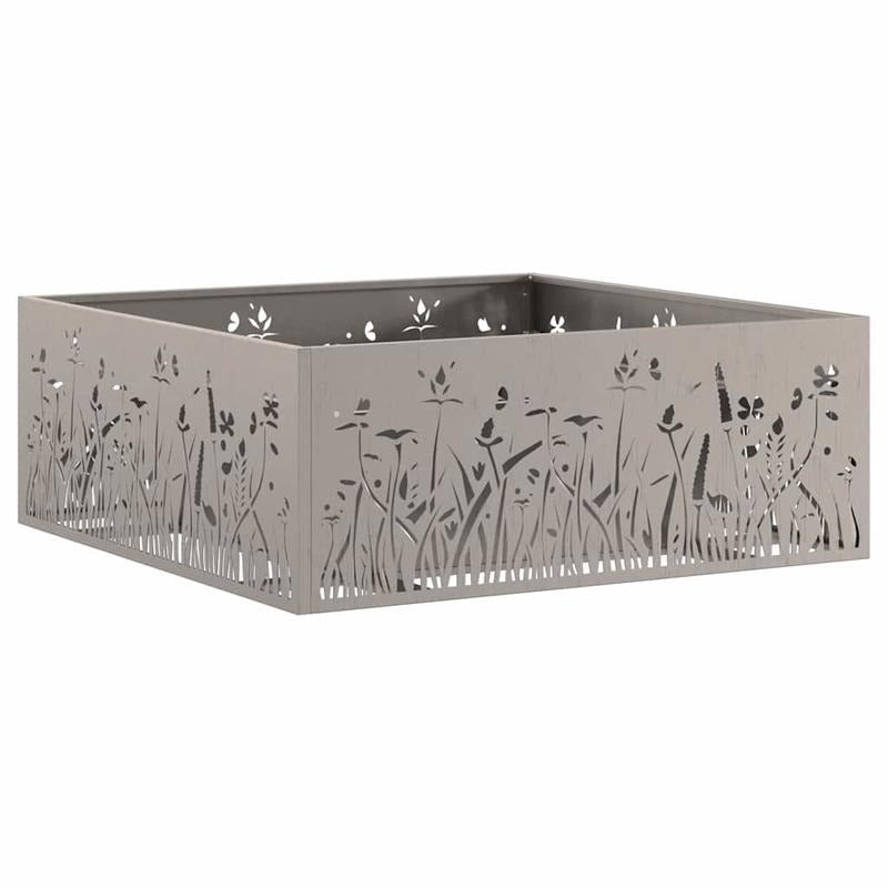 Buitenhaard – Vuurschaal – Terrashaard – Tuinhaard – Vuurkorf – RVS Staal – 80x80x30 cm – Poedercoating – Bruin