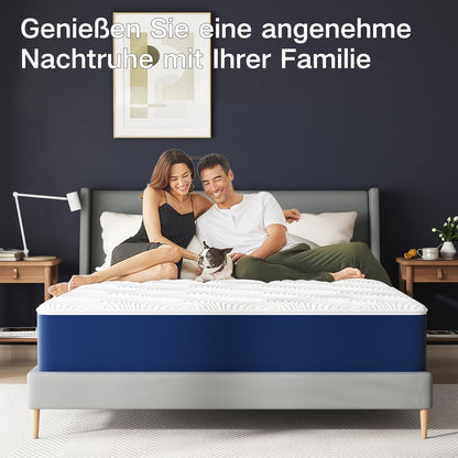 Traagschuimmatras – Memory Foam Matras – Nasa Matras – 7-Zones Matras – Eenpersoons Matras – 25cm Dik – H3 Stevigheid – Pillow Top Afwerking