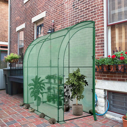 Mini Kweekkas – Tuinkas – Kas – Serre – Plantenkas – 198,5x98x215 cm – Inclusief 3-laags Bloementerras – Weerbestendig PE & Metaal