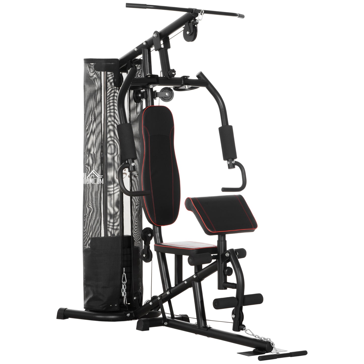 Home Gym – Krachtstation – Fitnessapparaat – Trainingsrek – Fitnessstation – Zwart – Stalen Constructie – 10 Instelbare Gewichten