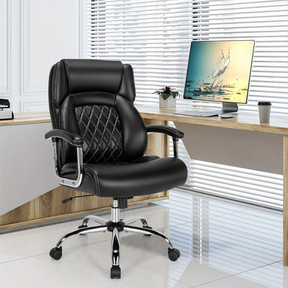 Bureaustoel – Office Chair – Ergonomische Stoel – Bureaustoelen – Computerstoel – Verstelbare Hoogte & Rugleuning – Zware Metalen Basis tot 181 kg