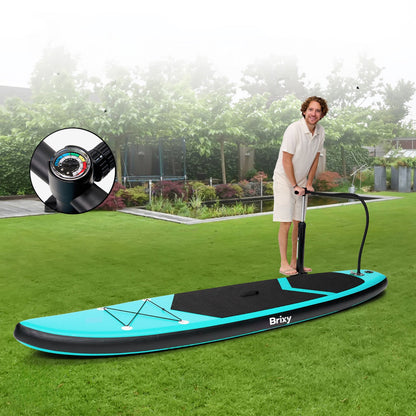Opblaasbare SUP Board – Stand-Up Paddle Board – Peddelboard – Inflatable Board – Mintgroen Design – 285 Cm Lang – Draagkracht 150 Kg - QUORE