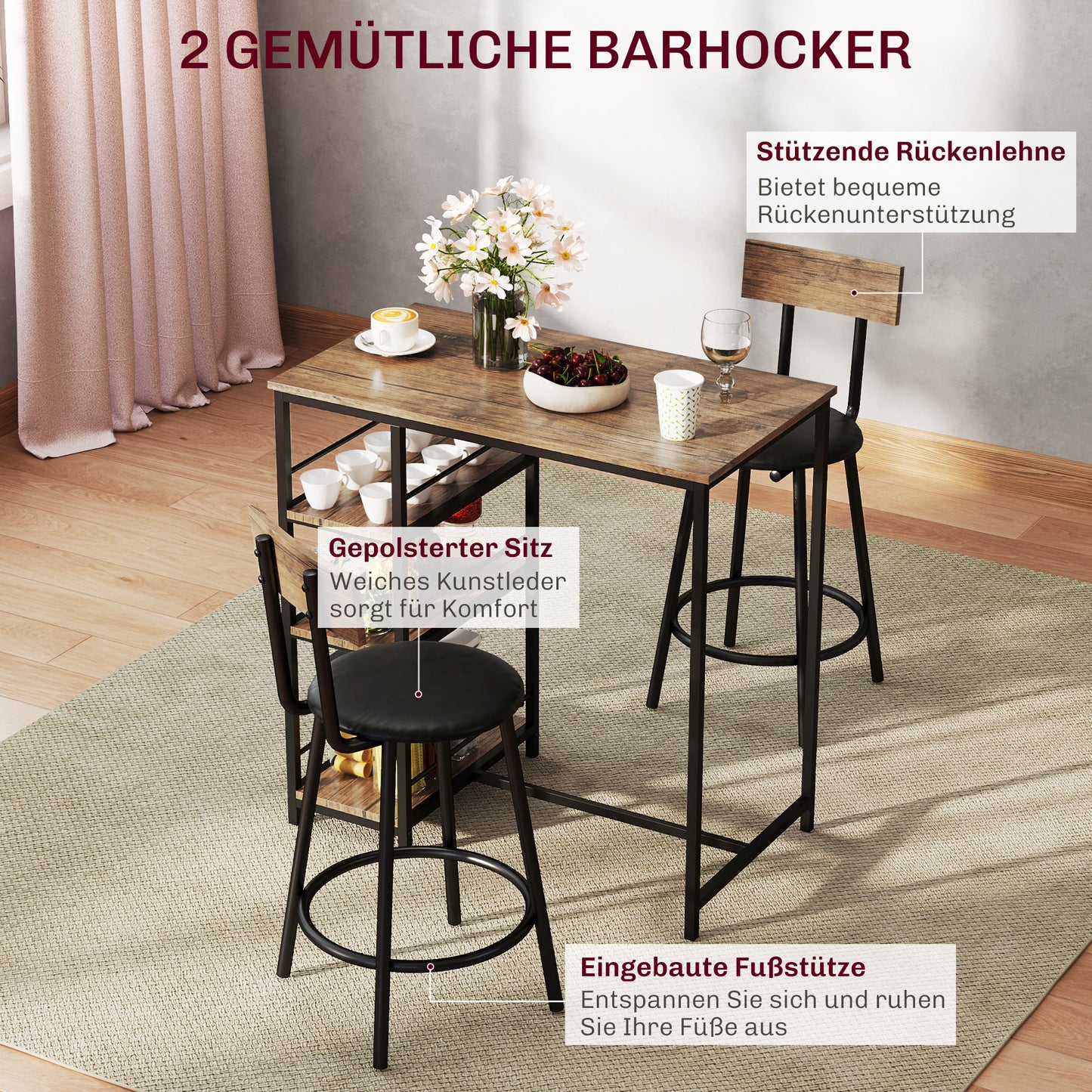 Parasol – Tuinparasol – Terrasparasol – Zonnescherm – Buitenparasol – Donkergrijs – Diameter 2,3 Meter – Verstelbaar Met Slingermechanisme