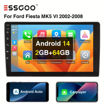 Multimedia Autoradio – Car Stereo – Auto Radio – 2 DIN Radio – Dashboard Speler – 2GB+64GB Variant – 9-inch HD IPS Touchscreen – Android 14 Systeem
