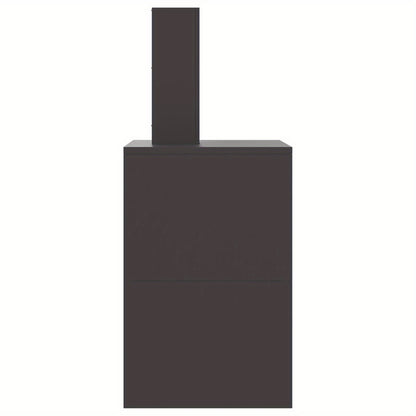 Vuurschaal – Vuurkorf – Tuinhaard – Buitenhaard – Terrashaard – Zwart Staal – Rechthoekig Design – 60x40x96 cm – Efficiënte Ventilatie – Opbergruimte