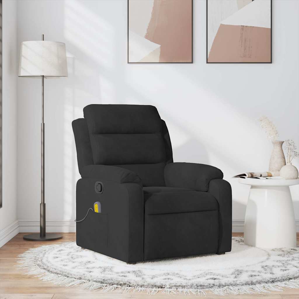 Relaxfauteuil – Relaxstoel – Loungestoel – Fauteuil – Zitzak – Handmatig Verstelbaar Zwart – Zacht Polyester – Kantelbaar Tot 135 Graden