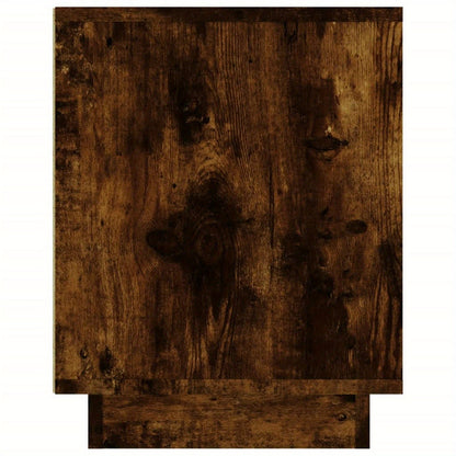 Tv-meubel – Tv-kast – TV-standaard – Entertainmentmeubel – Mediameubel – Smokey Eiken – 102x35x45 cm – Hoogwaardig Gefineerd Hout