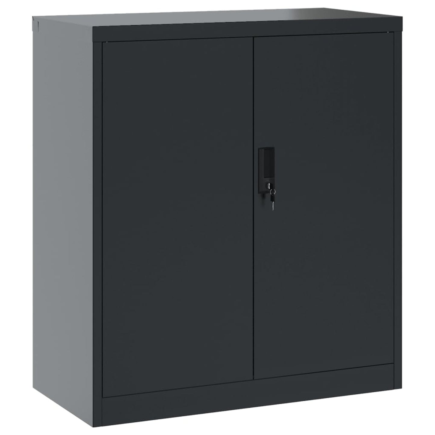 Archiefkast – Opbergkast – Documentenkast – Vakkenkast – Ladeblok – Stalen Ontwerp – 79x40x90 cm – Antraciet