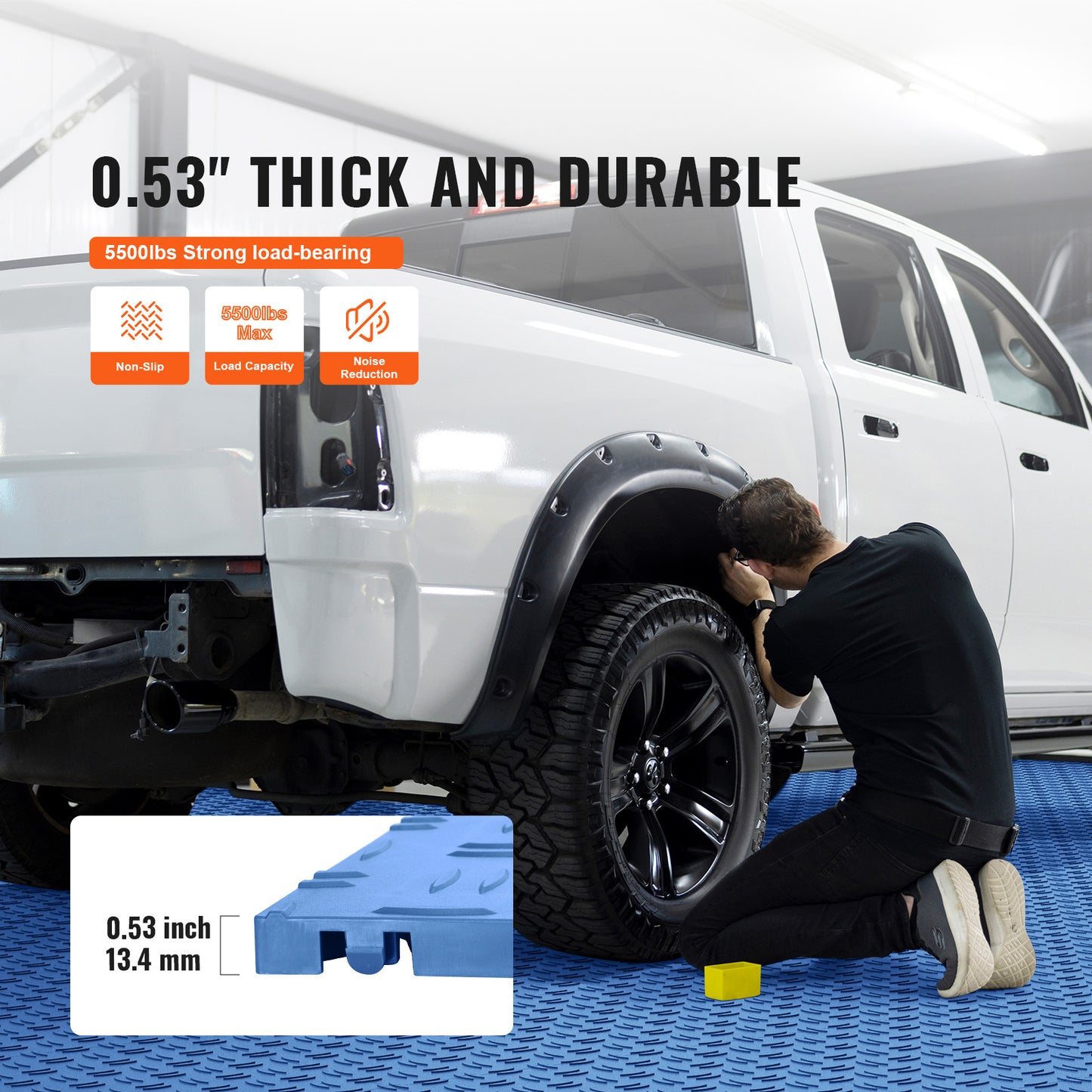 Garage Tegels – Vloertegels – Interlock Tegels – Garage Vloerbedekking – Antislip Tegels – 50 Stuks 30,5x30,5 cm – 13,4 mm Dik Polypropyleen