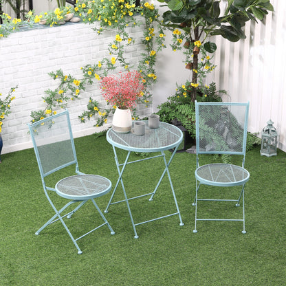 Bistroset – Tuinset – Balkonset – Tuintafel – Bistrotafel – Inklapbaar – Lichtgewicht Metalen Frame – Compact Voor Balkon