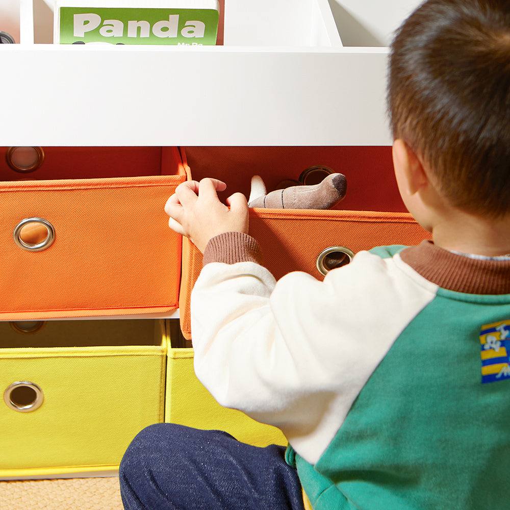 Speelgoedtafel – Activiteitentafel – Kindertafel – Kindermeubel – Tafel Met Stoelen – Dubbelzijdig Tafelblad – 4 Opbergmanden – MDF & Hout – Geschikt Voor Kinderen Vanaf 14 Jaar
