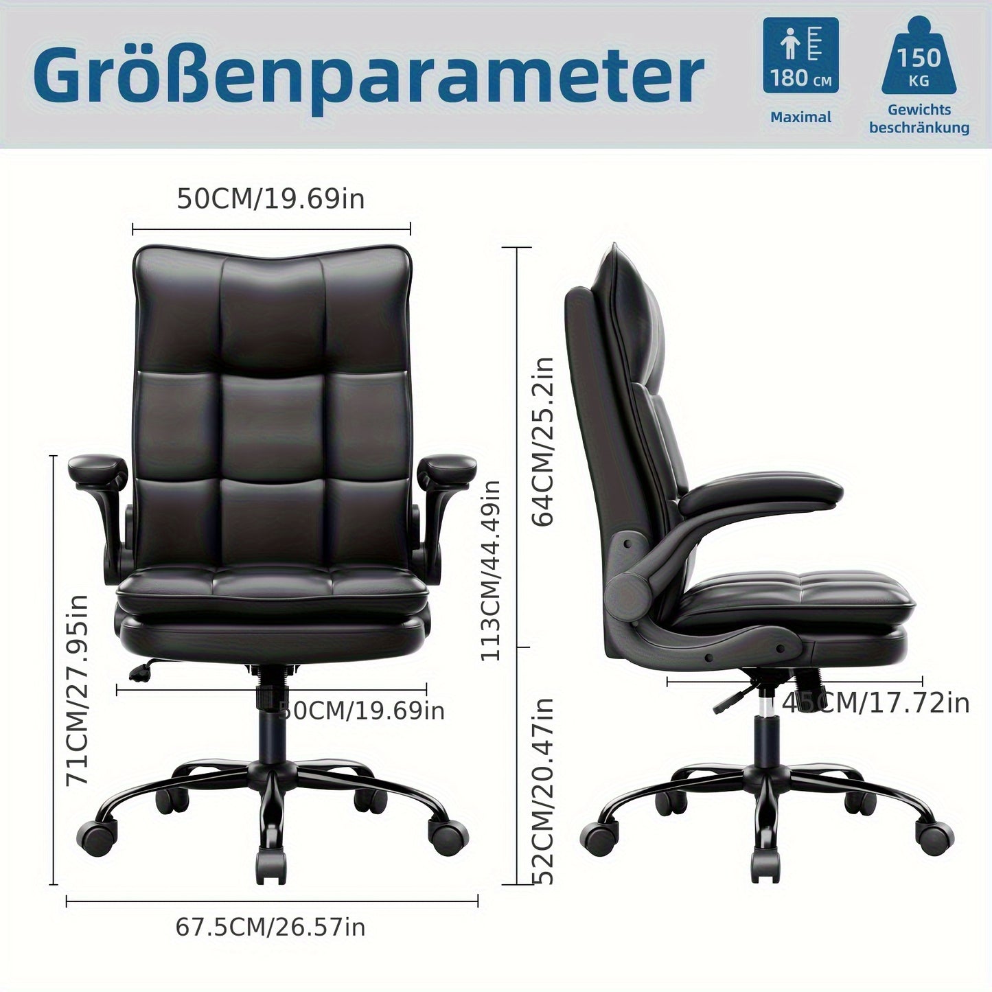 Gamingstoel – Gamestoel – Bureaustoel – Gaming Chair – Game Stoel – Ergonomisch Ontwerp – Verstelbare Hoofdsteun & Lendensteun – Zwart / Grijs – Max. Belastbaar 150 kg