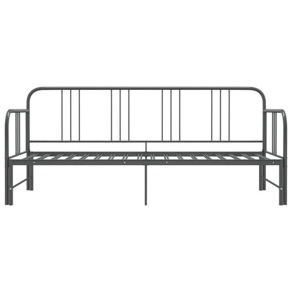 Uittrekbaar Sofa Bed Frame – Slaapbank Bedframe – Bedbank Frame – Sofa Bed Frame – Grijs Metalen Frame – Ruimtebesparend Ontwerp – Stevig Gepoedercoat Metaal
