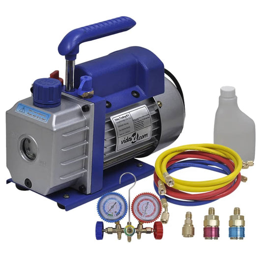 Vacuümpomp – Vacuümpomp Met Manometer – Vacuum Pomp – Koelvacuümpomp – Koeltechniek Pomp – Aluminium Behuizing – Tweevoudige Drukmeters Met Kleurcodering