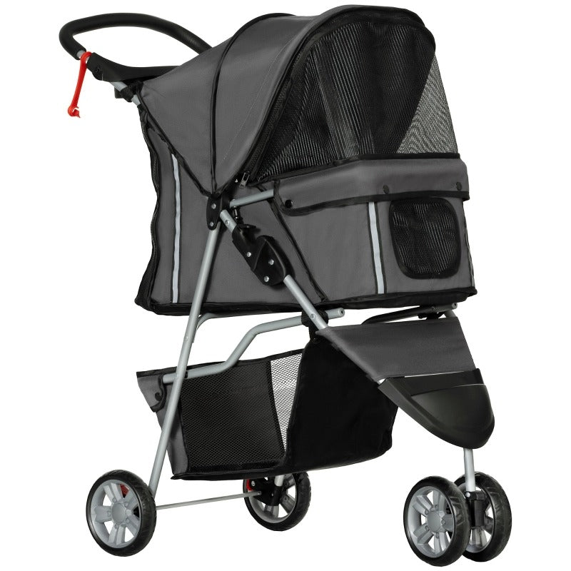 Draagbare Huisdierwagen – Dierenwagen – Hondenwagen – Kooi Op Wielen – Baby Stroller – Verstelbare Hoogte – 360° Zwenkwielen