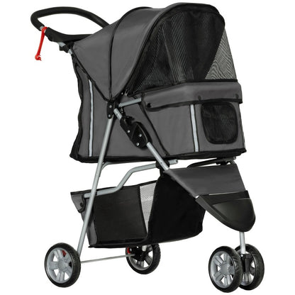 Draagbare Huisdierwagen – Dierenwagen – Hondenwagen – Kooi Op Wielen – Baby Stroller – Verstelbare Hoogte – 360° Zwenkwielen