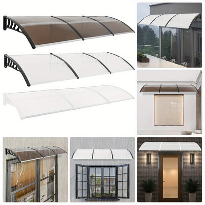 Deurkap Canopy – Boogluifel – Overkapping – Luifel – Zonnescherm – Weerbestendig Aluminium – 90 x 300 cm – Stijlvol & Duurzaam