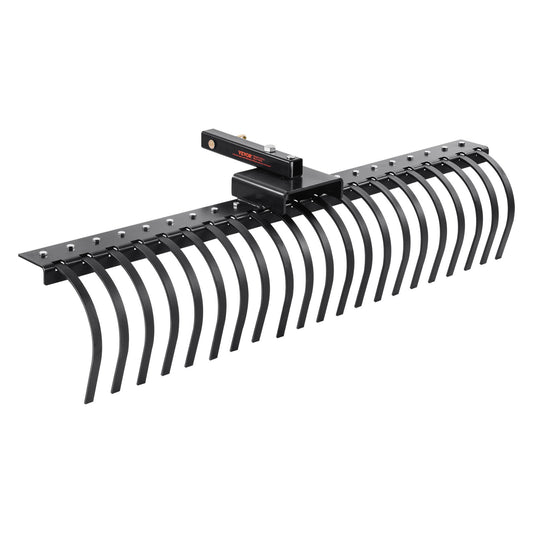 Tandenhark – Verticuteerhark – Gazonhark – Bladhark – Onkruidhark – 48 Inch Werkbreedte – 24 Gehardstalen Veertanden