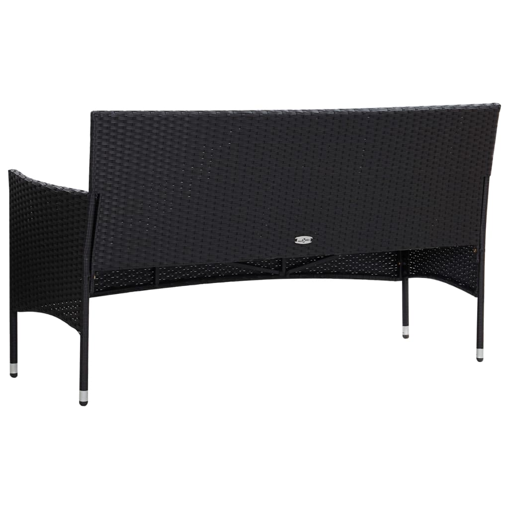 Loungebankset – loungeset – tuinmeubelset – hoekbank – tuinbank – Poly Rattan – Inclusief Dikke Kussens – Stevig Gepoedercoat Stalen Frame – Grijs