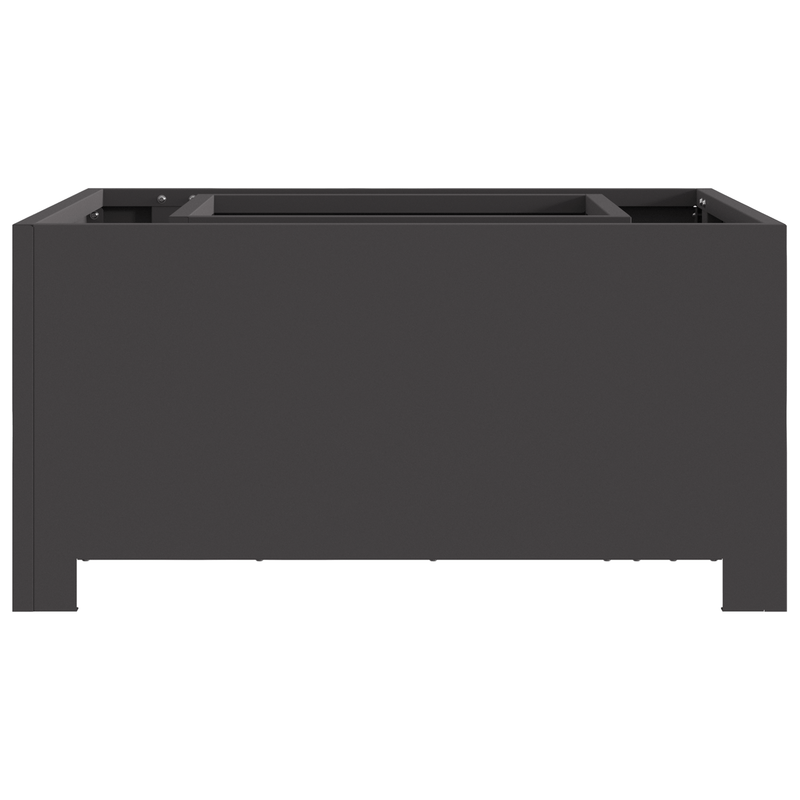 Vuurschaal Outdoor – Tuinhaard – Terrasverwarmer – Barbecueplaats – Tuinkachel – Zwart – Robuust Zwaar Staal – Compact 60x60x30 cm