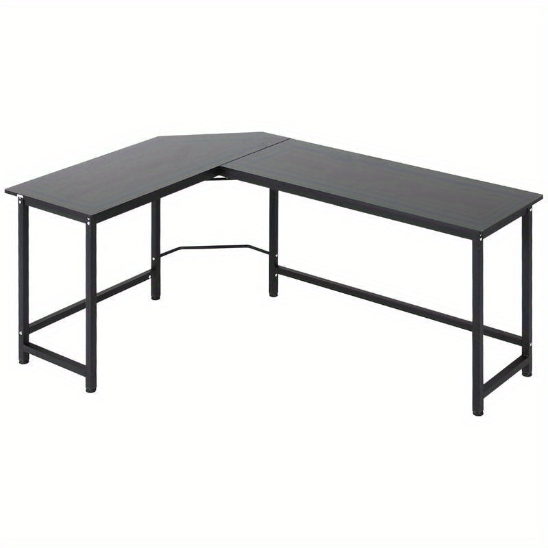 Hoekbureau – Computerbureau – Bureau – Werkplek – Study Table – Verstelbaar in hoogte – Stevig metalen frame – 168x120x75 cm – Zwart – Ergonomisch design