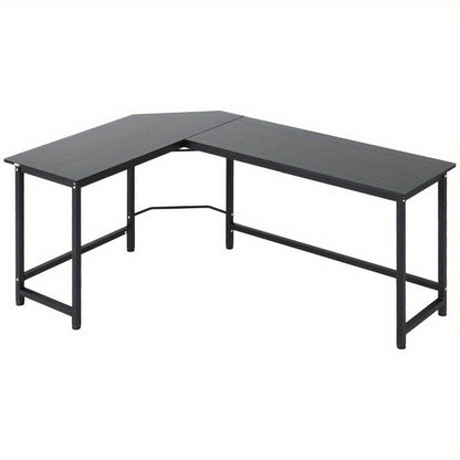 Hoekbureau – Computerbureau – Bureau – Werkplek – Study Table – Verstelbaar in hoogte – Stevig metalen frame – 168x120x75 cm – Zwart – Ergonomisch design