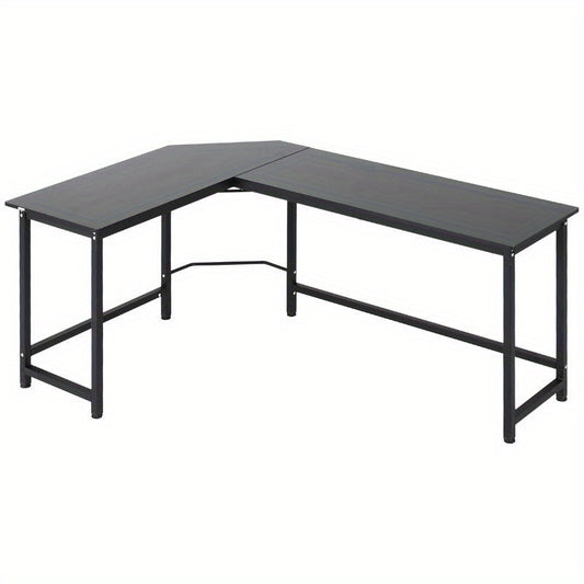 Hoekbureau – Computerbureau – Bureau – Werkplek – Study Table – Verstelbaar in hoogte – Stevig metalen frame – 168x120x75 cm – Zwart – Ergonomisch design