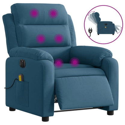 Elektrisch Verstelbare Fauteuil – Relaxstoel – Leunstoel – Zitstoel – Loungestoel – Donkergrijs – 6-Punts Massagefunctie – Fluweelstof Comfort