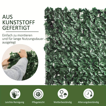 Kunstmatige Haag – Privacy Scherm – Groene Rattan Haag – Balkon Schutting – Tuinafscheiding – 300x100 cm – UV-Bestendig – Onderhoudsvrij