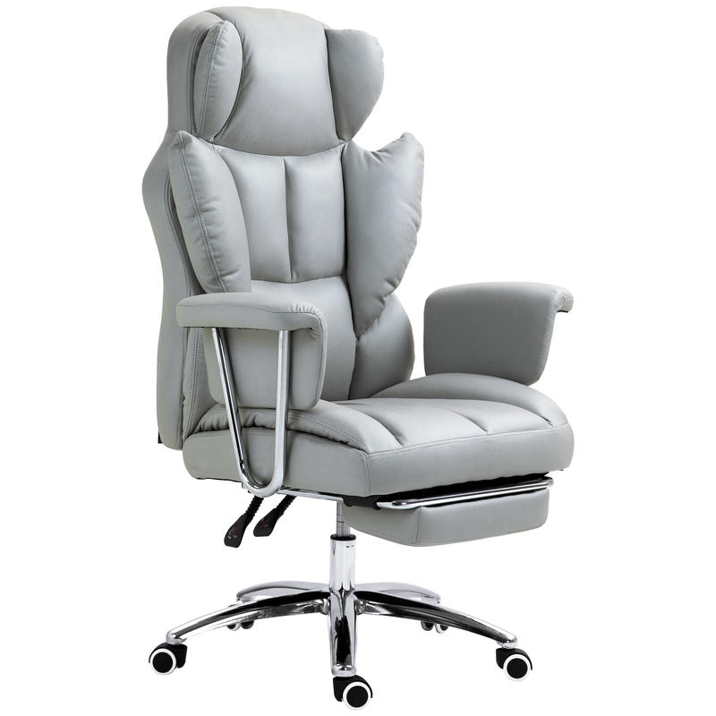 Ergonomische Bureaustoel – Kantoorstoel – Gamingstoel – Desk Chair – Werkstoel – Verstelbare Rugleuning & Hoogte – 360° Draaibaar Met Voetensteun