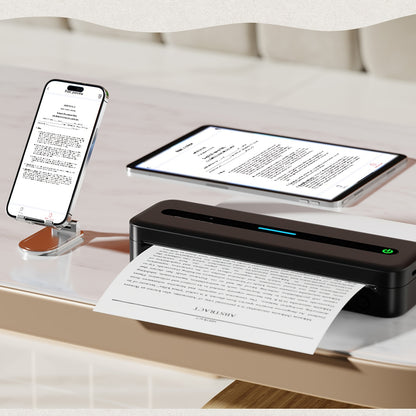 Draagbare printer – Mobiele printer – Pocket printer – Thermische printer – Bluetooth printer – Inktloos printen – USB oplaadbaar – Ondersteunt A4 en US letter formaat