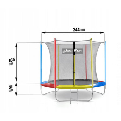 Trampoline – Tuintrampoline – Springkussen – Speeltoestel – Buiten trampoline – 244 cm Diameter – Veilig Net Met Slot