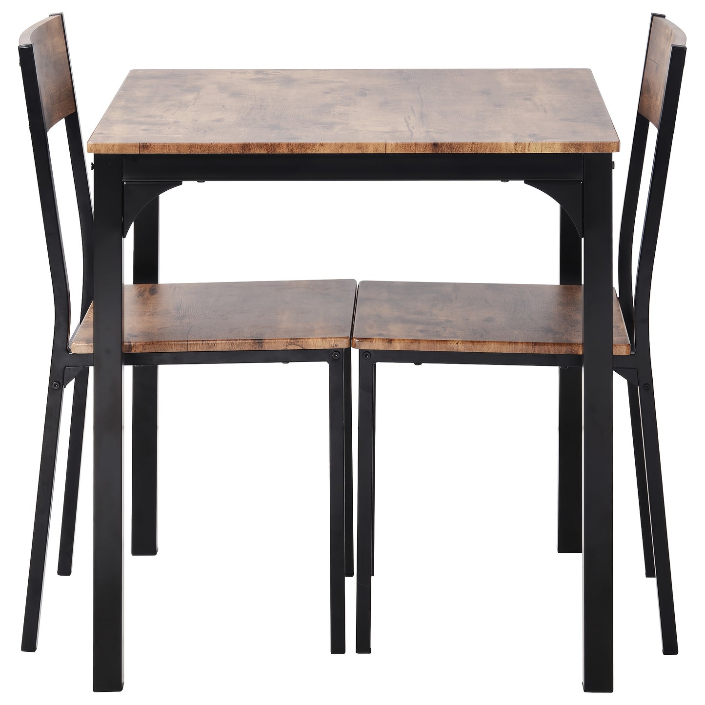 Eettafelset – Eethoek – Keukentafelset – Zitgroep – Balkonset – Vintage Bruin – Duurzaam Bamboe & Metaal – Compact Formaat