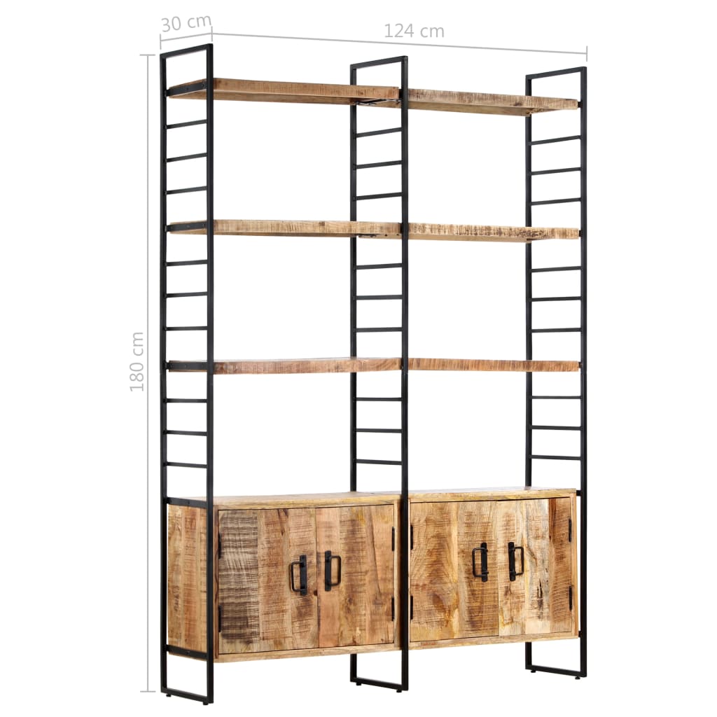 Boekenkast – Boekenrek – Vakkenkast – Stellingkast – Opbergkast – Massief Acacia Hout – Gepoedercoat Staal