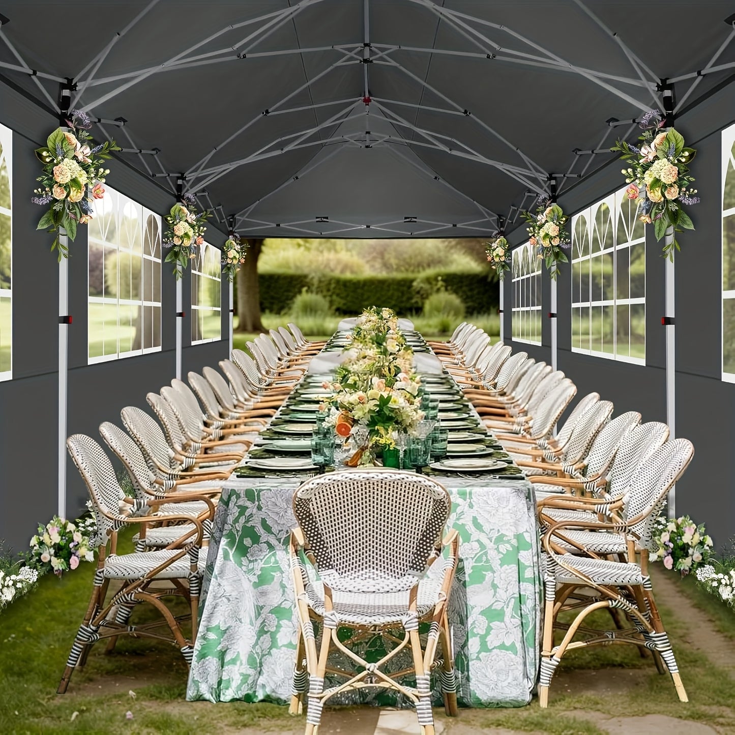 Pop-up Tent – Vouwtent – Partytent – Evenemententent – Gazebo – 3x6 Meter – 6 Afneembare Zijwanden – Waterafstotend Polyester – Inclusief Draagtas