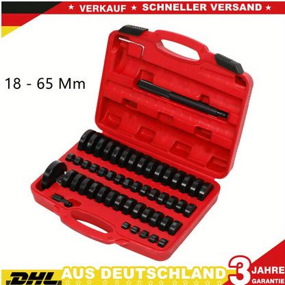 Montageplaatset Lagerpers – Drukplaten Set – Businstallatie Gereedschap – Pershulpmiddelen – Lagers Installeren – Duurzaam Koolstofstaal – Inclusief Slagpen en Adapter – Robuust & Precisie
