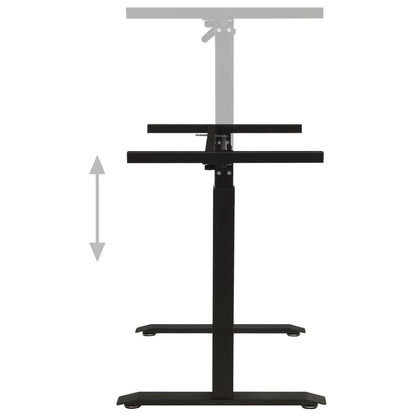 Verstelbaar Zit-Sta Bureauframe – Zit-Sta Bureau Onderstel – Hoogte Verstelbaar Bureau – Sta Bureauframe – Zwart – Handmatig Verstelbaar – Carbonstaal Robust