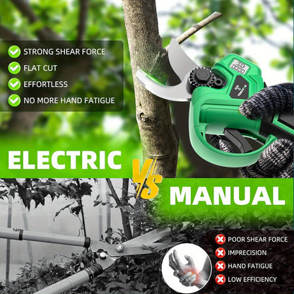 Takkensnijder – Snoerloze Snoeischaar – Elektrische Takkenknipper – Tuinschaar – Lithium Accu Snoeier – 25 Mm Snijbreedte – Digitale Batterijindicator
