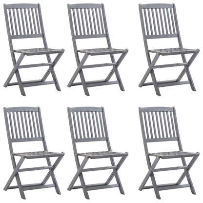 Vidaxl 5/7X Solid Acacia Wooden Garden Set Grey Terrace Set With/Without Armrest