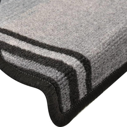 Trapmatten – Trapmat – Trapbekleding – Traptredematten – Trapmaantjes – Zelfklevend – 15 Stuks 65x21x4 cm – Zwart-Grijs – Antislip – Comfortabel