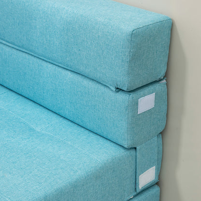 Bedstoel – Slaapstoel – Slaapbank – Fauteuil – Zitstoel – 2-in-1 Opvouwbaar Design – Comfortabele Polyester Bekleding – Draagkracht 100 kg – Donkergrijs