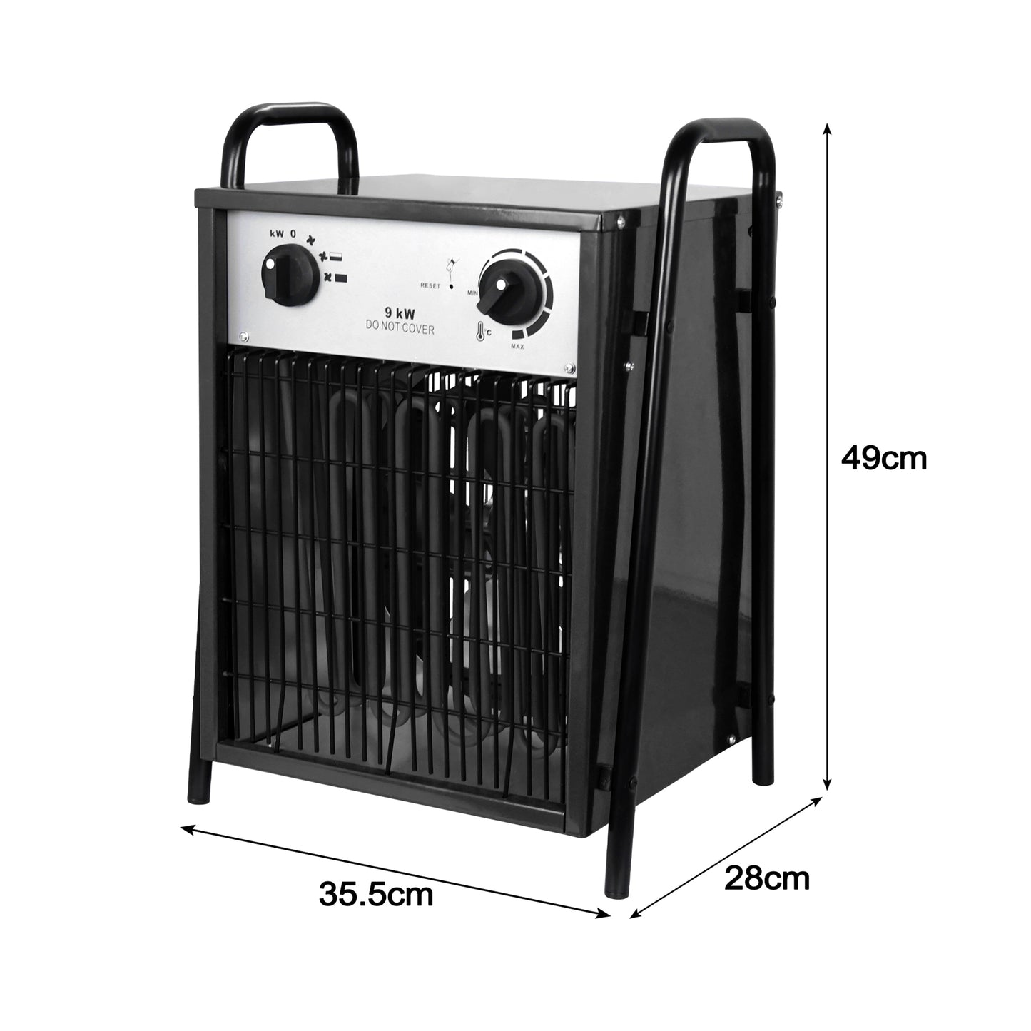 Elektrische kachel – Verwarming – Heater – Convectorkachel – Industriële kachel – 9 kW vermogen – Snelle en efficiënte verwarming