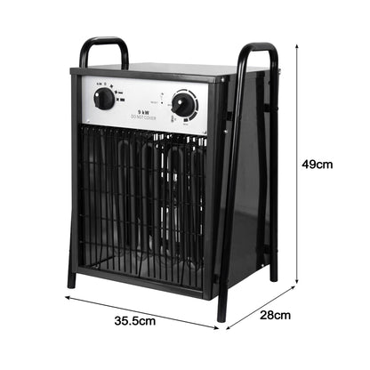 Elektrische kachel – Verwarming – Heater – Convectorkachel – Industriële kachel – 9 kW vermogen – Snelle en efficiënte verwarming