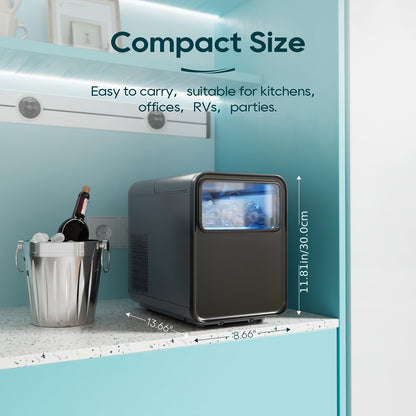 Ijsblokjesmachine – IJsblokjesmaker – IJsproducent – IJsblokjesbereider – Automatische IJsblokjesmachine – Zelfreiniging – 12 kg ijs per dag – Compact en draagbaar